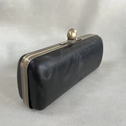 24x10cm Monogram Wedding Bridal Hard Case Bag Purse Box Frame Women Clutch Case Handmade DIY Bag Parts and Crafts Kiss Lock