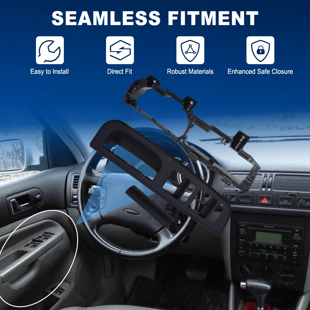 

1J1867179A Door Pull Grab Handle Window Switch Panel Bezel Braket for VW Jetta Golf A4 MK4 1999-2007 Seat Leon MK1 2000-2006