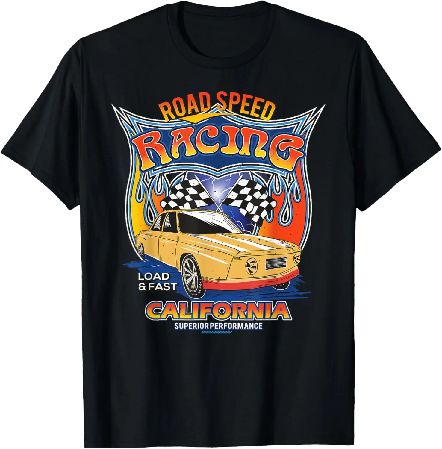 

Vintage Retro Motor Raceway Road Speed Racing Car Racer T-Shirt