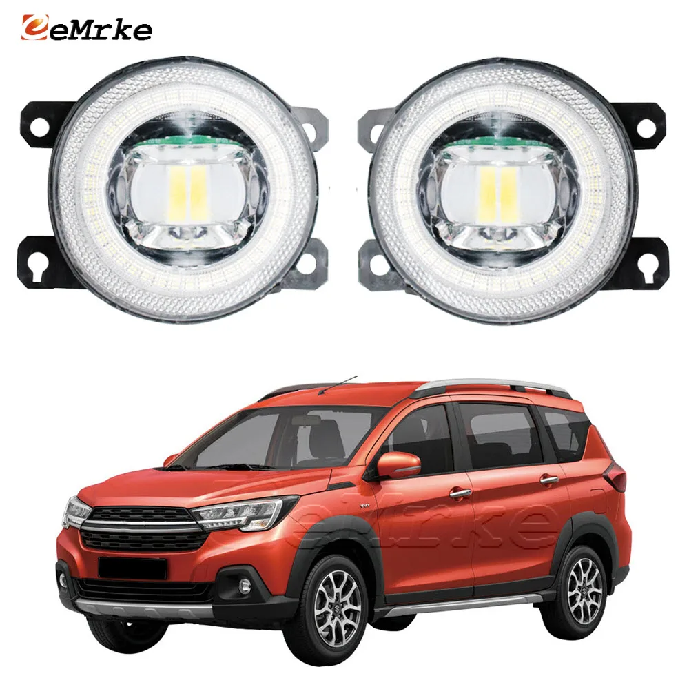 

Led Front Bumper Car Light Assembly for Suzuki XL-7 XL7 Ertiga XL7 Fog Lamp Lens Angel Eye DRL Driving Daytime Running Lights