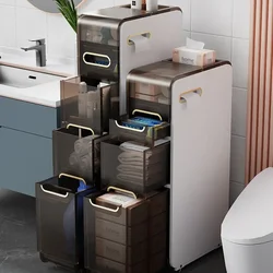 Toilet Storage and Organization Shelf Storage Cabinet  Bathroom Locker Floor Bathroom Organizer