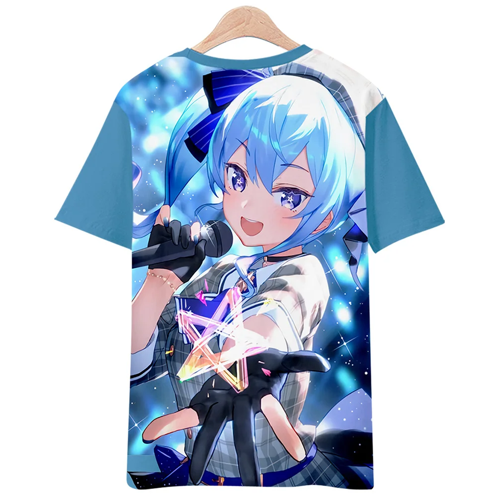 HOLOLIVE VTuber Hosimati Suisei 3D Printed Spring Summer Preppy Men/Women Street Clothes T-shirt Streetwear Kawaii style