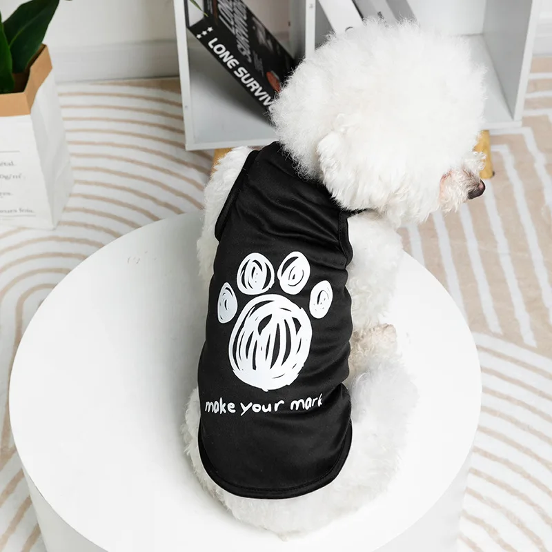 Fashion Print Dog Shirts In Dog Clothing Summer Vest Soft Breathable Cheap Pet Clothes For Dogs Cat Small Puppy Chihuahua Tshirt