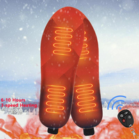 USB Heated Shoe Insoles Rechargeable Electric Feet Warmer Winter 6-10 Hours 3-speed Heating Shoes Pads W/Remote Control 3300mAh