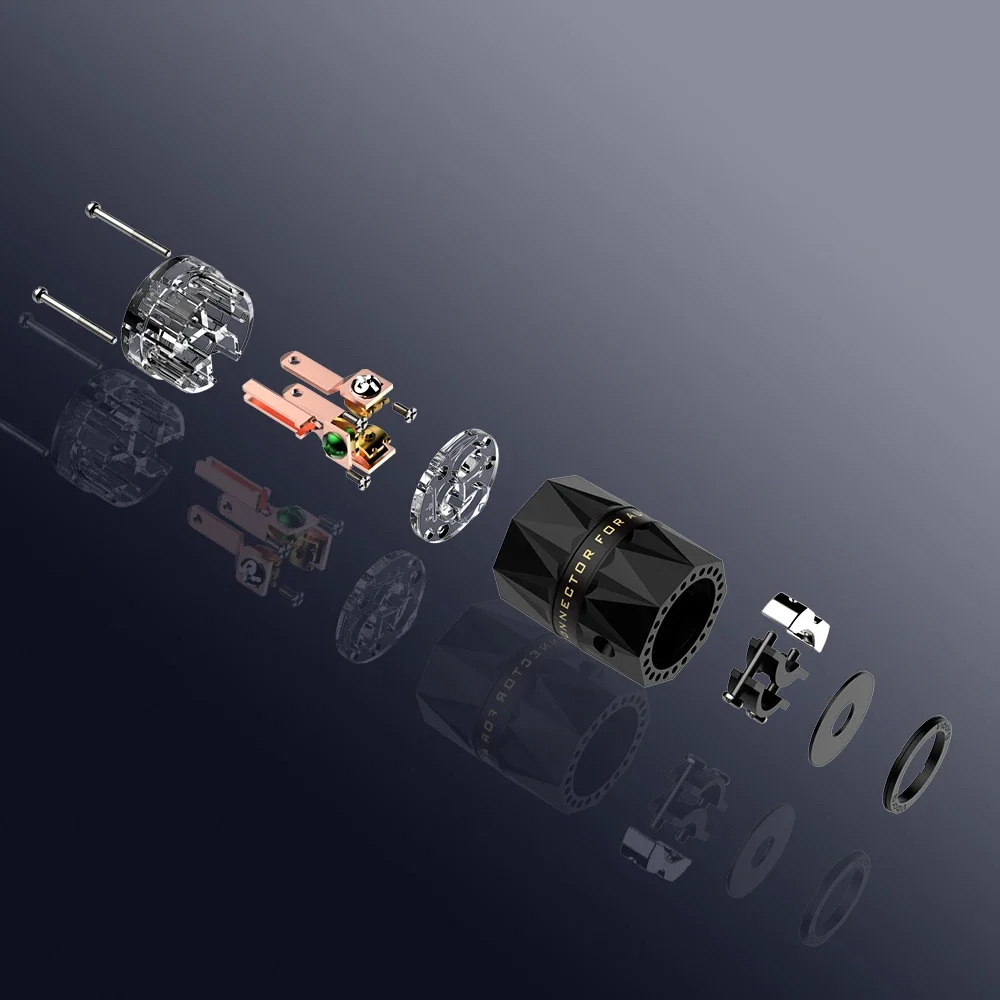 Viborg VM503 VF503 ทองแดงบริสุทธิ์ US ปลั๊กไฟ AC Connector สําหรับเสียง DIY สายไฟ US DIY Power connector