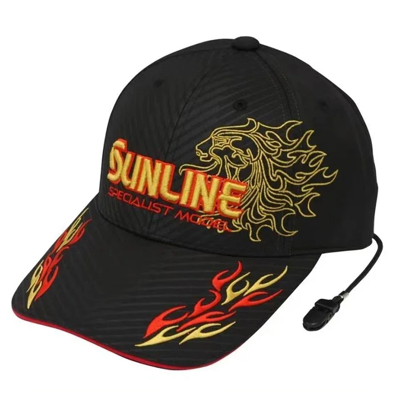 SUNLINE Fishing Cap 2024 New Summer Sports Cap Men's Black Letter Embroidery Sunscreen Cap Adjustable Sun Hat Bucket Fishing Hat