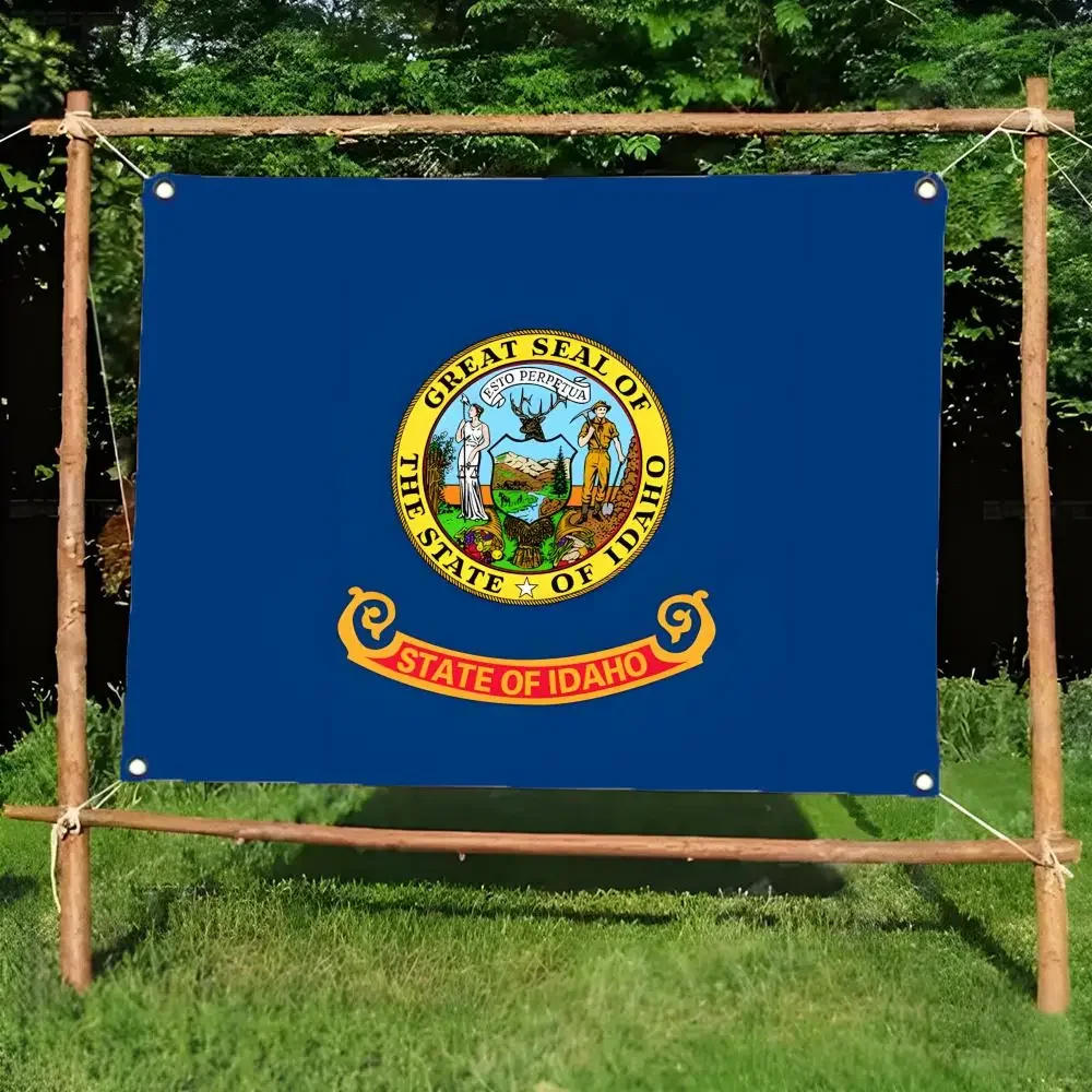Idaho Flags Borderless four-ring ornament indoor outdoor decoration effortless to hang