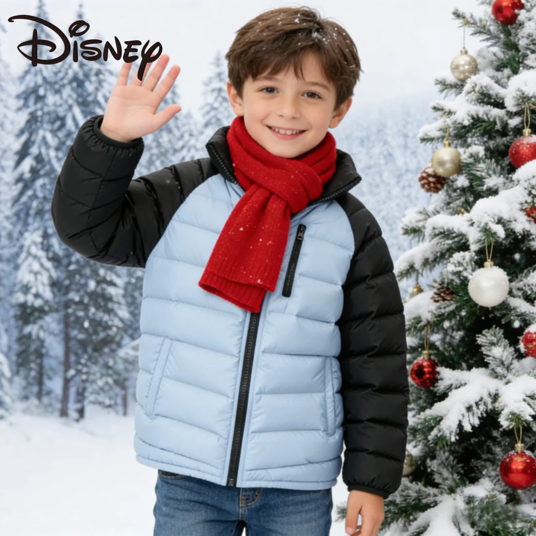 

Детский утепленный пуховик Disney, детский осенне-зимний ветрозащитный пуховик, легкая дышащая морозостойкая куртка
