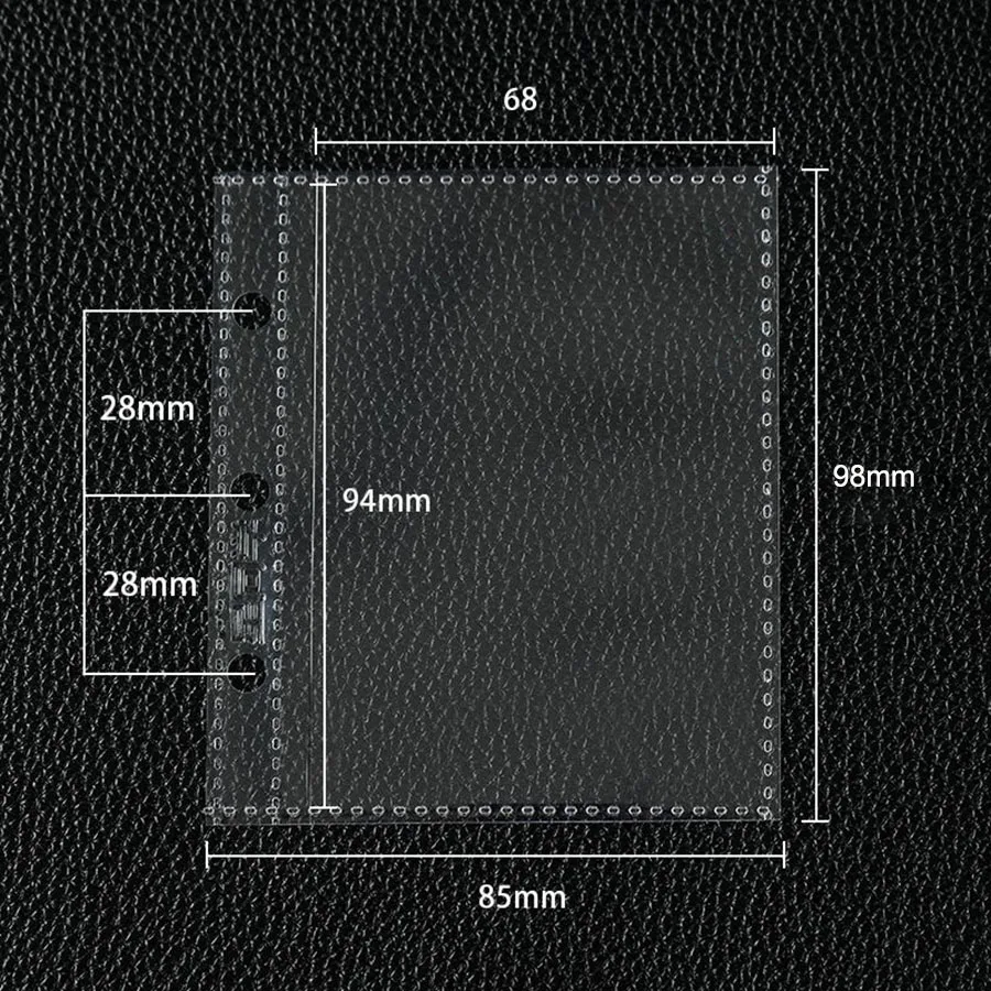 SKYSONIC Neue 20 Stück Binder doppelseitige transparente Kartenhüllen, 3-Zoll-Postkartenhalter, Kpop Mini Sammelbuch-Nachfülltaschen – Detail 5