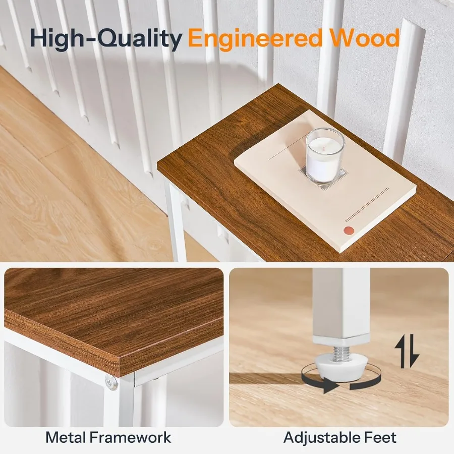 طاولة وحدة التحكم الضيقة 29.5 طاولة مدخل صغيرة رقيقة طاولة أريكة طاولة جانبية عرض الجدول لغرفة النوم المدخل غرفة المعيشة بهو ث #6