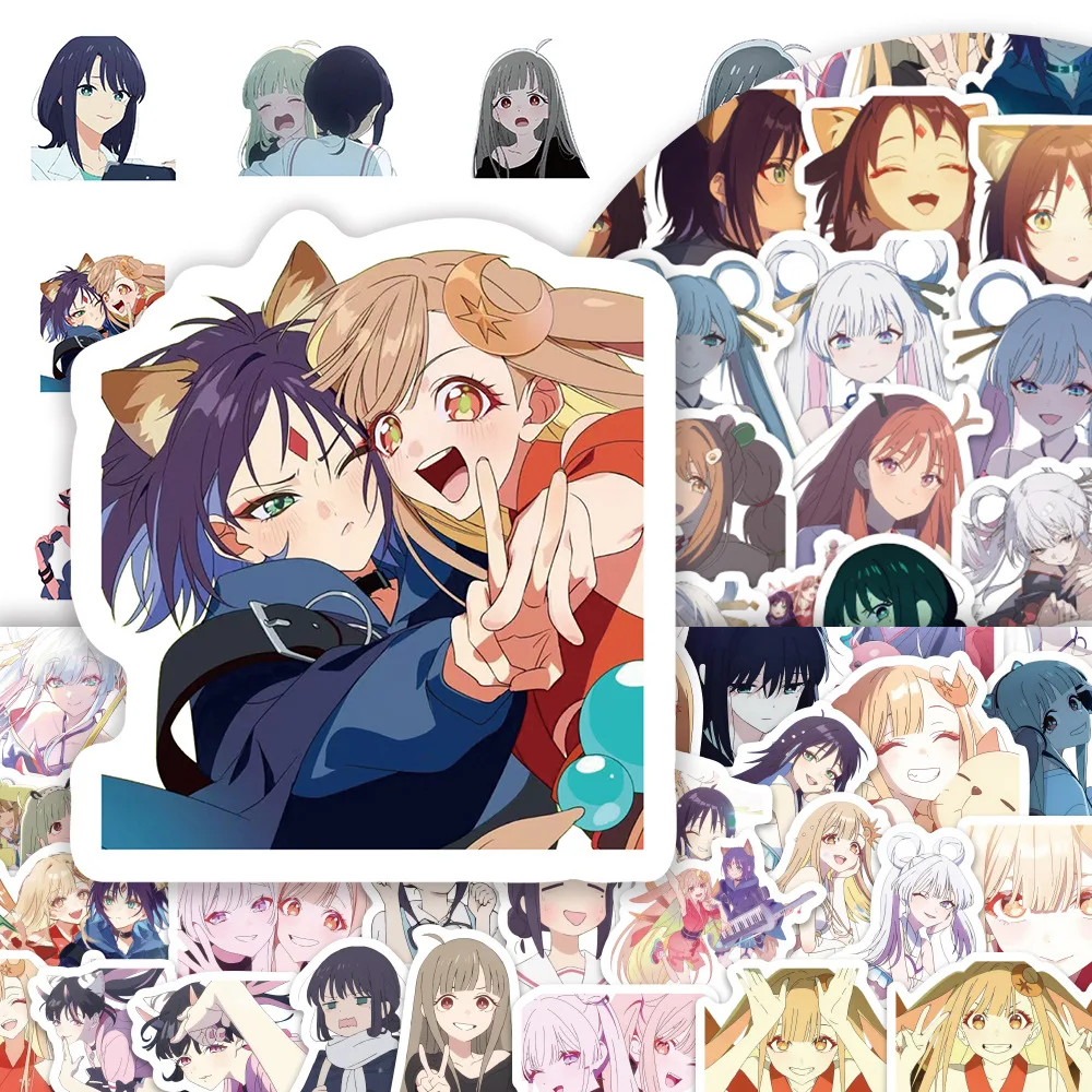100pcs Anime Girls Cosmic Princess Kaguya Stickers for DIY Notebook Stationery Guitar Phone Water Cup Luggage Waterproof Sticker