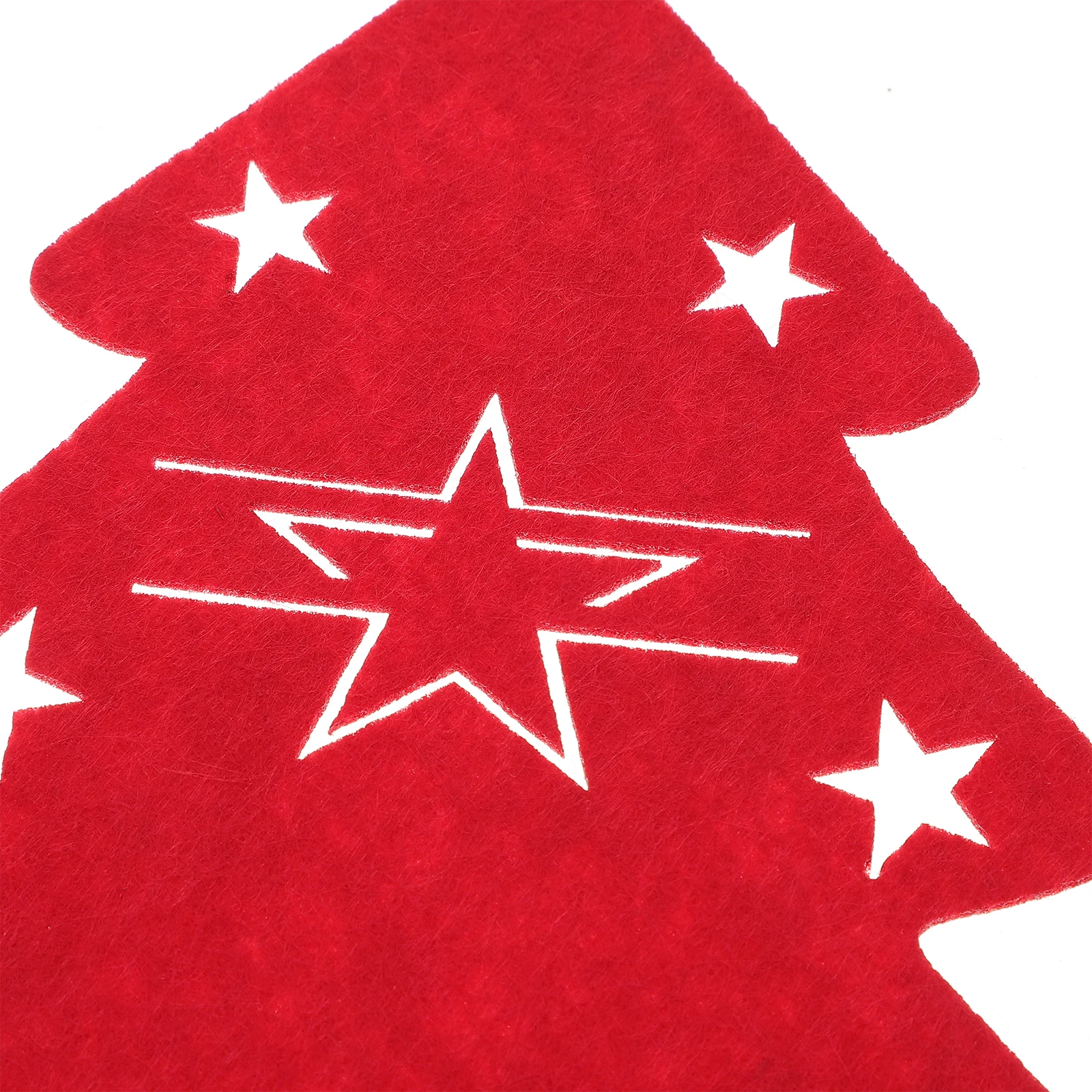 

12 Pcs Table Christmas Decor Tree Cutlery Bag Silverware Holder for Party Decorate Sleeves Red