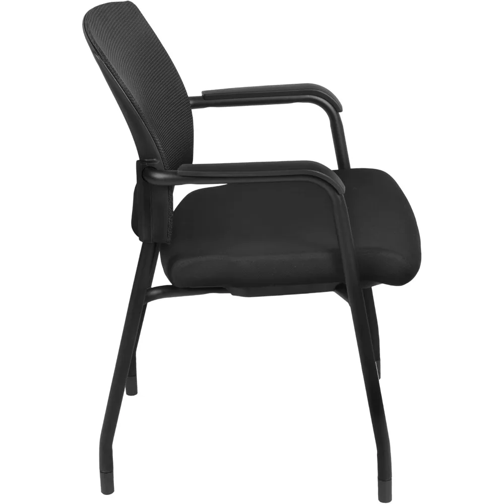 كرسي Knight الشبكي متعدد الأغراض - كرسي ضيوف مريح مكدس مع مقعد مبطن ومساند للذراعين للمكتب وغرفة الاجتماعات،