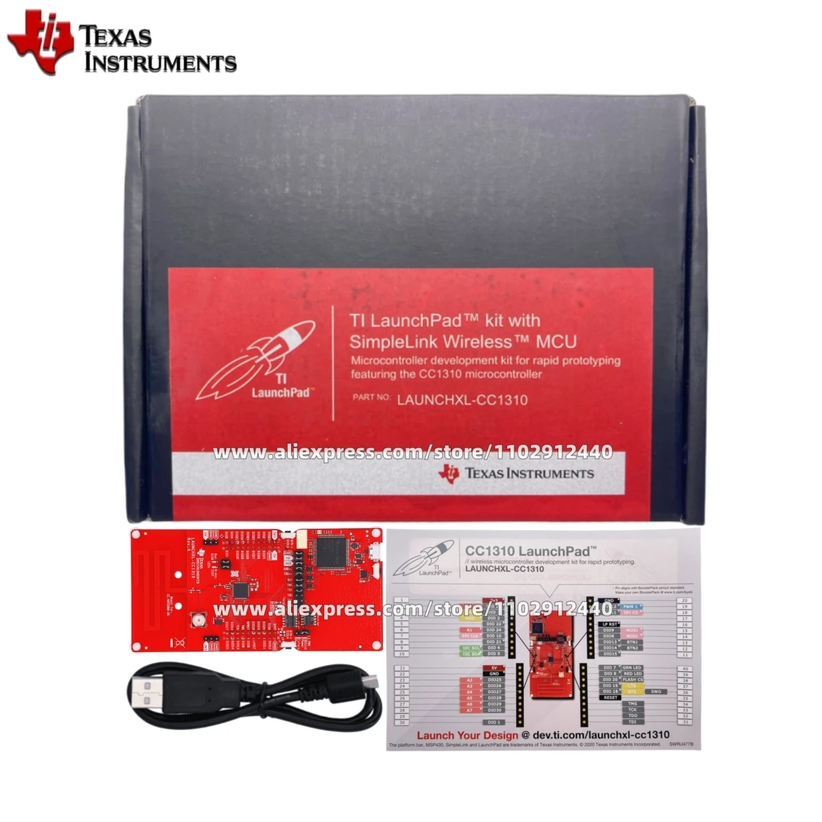 1 قطعة/الوحدة LAUNCHXL-CC1310 CC1310 LaunchPad ™ مجموعة تطوير لـ Sub-1 جيجا هرتز SimpleLink ™ MCU لاسلكي جديد أصلي #5