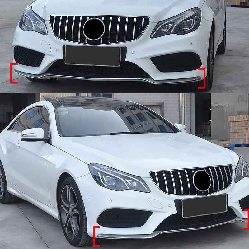 Front Bumper Lip Body Kit Spoiler Anti Collision Protective Cover Fit For Mercedes-Benz E-Class (W207) E350 E400 E550 2014-2017