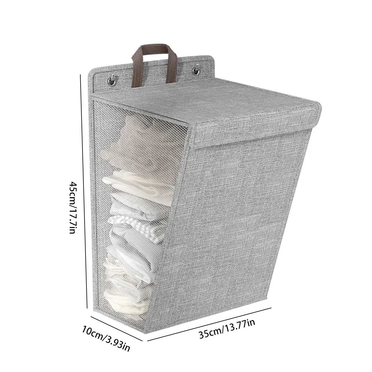 Dirty Laundry Basket Foldable Clothes Storage Basket Wall Mounted Dirty Laundry Basket Home Organization Storage Supplies