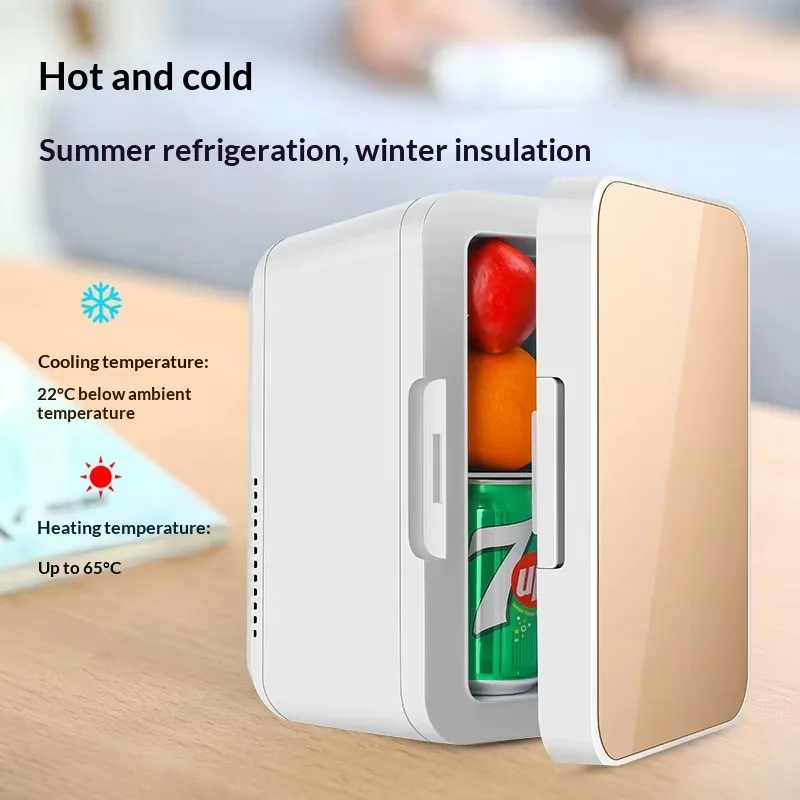 8L Semiconductor Car Refrigerator for Dormitory Use Cold/Warm Energy Saving Silent Operation Auto-Defrost Can't Freeze