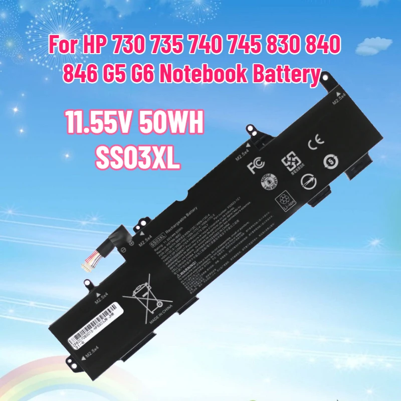 

11.55V 50WH SS03XL Suitable for HP 730 735 740 745 830 840 846 G5 G6 Notebook Battery