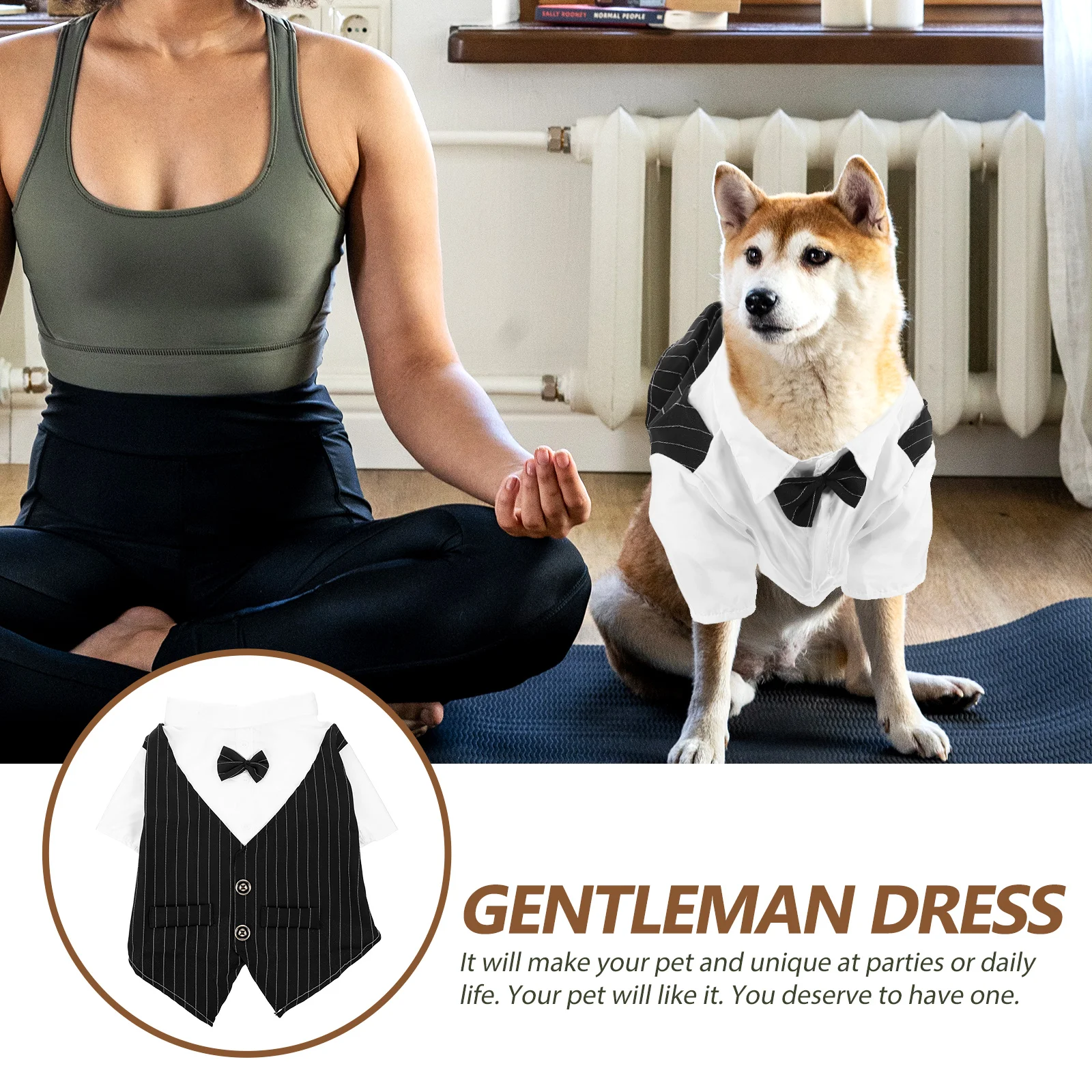

Dress Shirt Lightweight Pet Costume Fashionable Dog Outfit For Wedding Party
