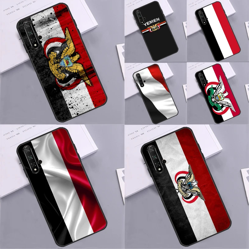 Герб Йемена с флагом для Huawei Nova 12i 12s 11i 5T Y90 Y70 Y60 Y61 Y91 Y72 9 10 SE P60 Pro P20 P30 P40 Lite Case