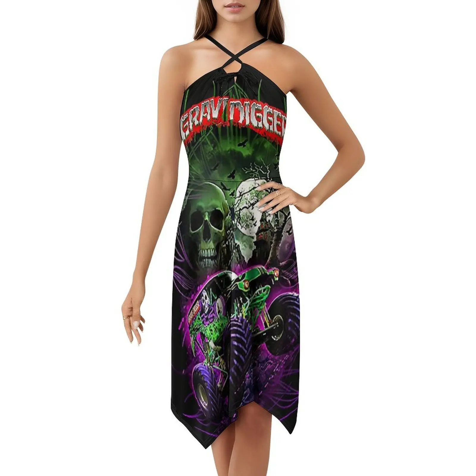 

Grave Digger Monster Jam Monster Truck, классическое женское уличное праздничное платье, модная клубная одежда с принтом для женского платья