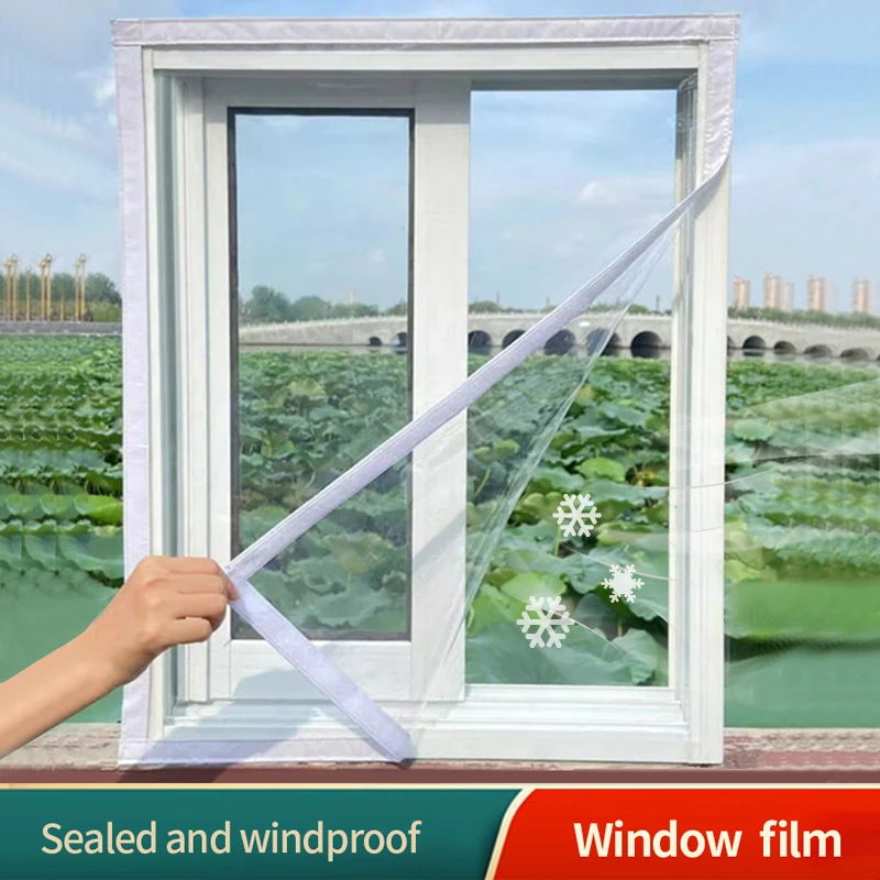 Winter warm curtains, insulated windproof sealed windows, transparent thick plastic, cold proof and insulated, screen windows