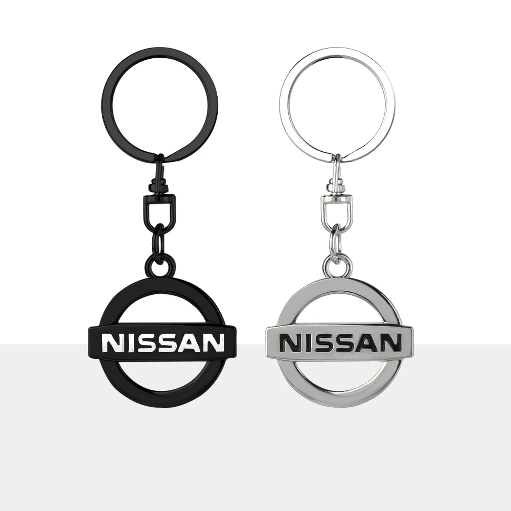 1Pcs 1Pcs Car Logo Keychain Metal Keyring Key Accessories For Nissan Nismo X-Trail J10 J11 Juke Sylphy Altima Note Tiida Murano