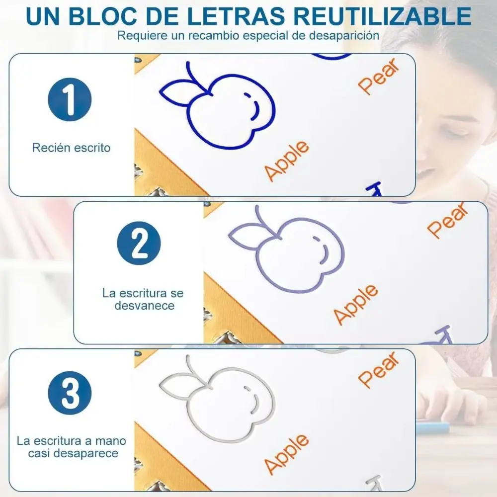 

3D Children's Handwriting Book Reusable with Pen Magic Practice Writing Post Pen Refills Groove Design Arabic Calligraphy Book