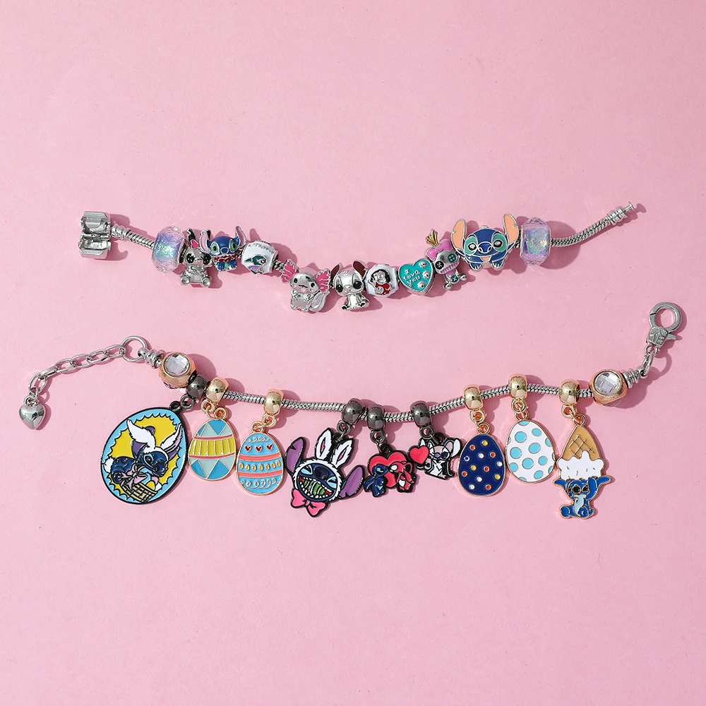 Disney Classic Popular Cartoon Stitch Series DIY Beaded Bracelet Blind Box Set Easter Series Party Gifts to Friends