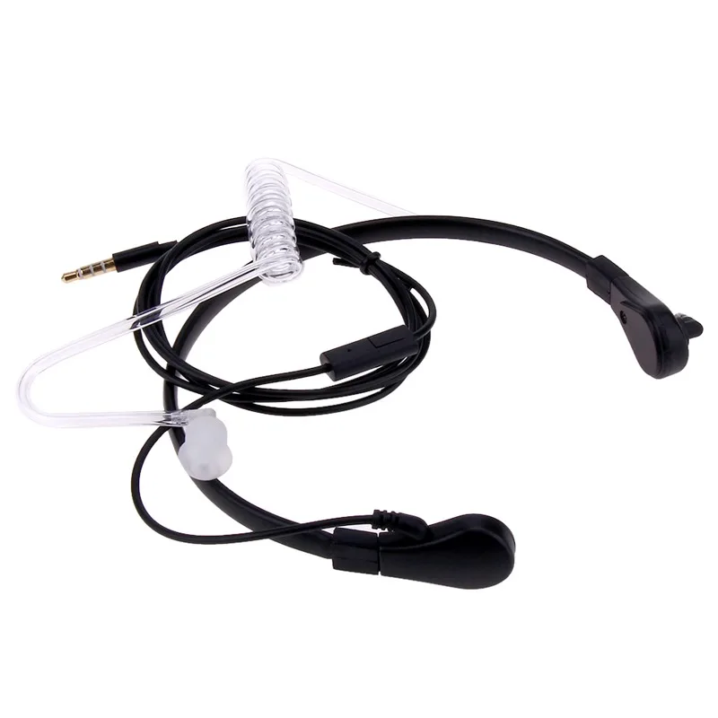 Vibração da garganta do telefone móvel 1 pino 3.5mm dedo ptt microfone tubo de ar fone de ouvido microfone para iphone samsung xiaomi telefone celular inteligente