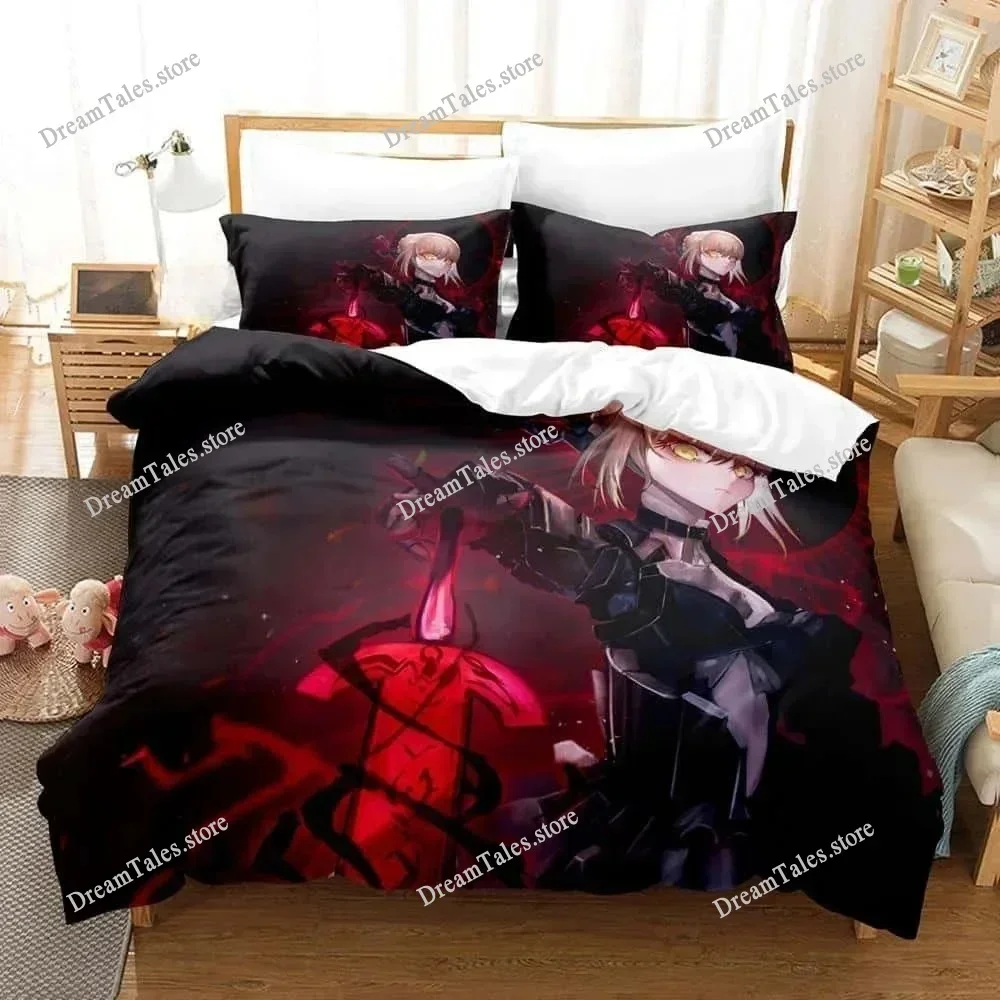 

Home Textile Cartoons FateStay Night Saber Cover Duvet Cover Pillow Case Boy Girl Polyester Bedding Set King Queen Twin Size741