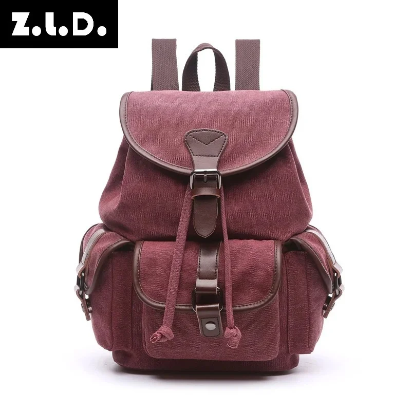 

Casual Women Canvas Backpack Drawstring Bag Schoolbag for Teenagers Girls Bagpack Vintage Knapsack Mochila Bolso Travel Rucksack