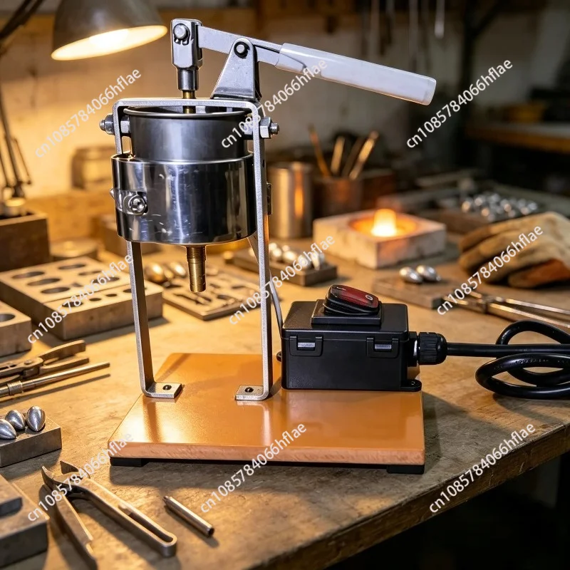 220V Cast Lead Melting Furnace Automatic Feeding Tin Melter for Fishing Lure Sinker Molding