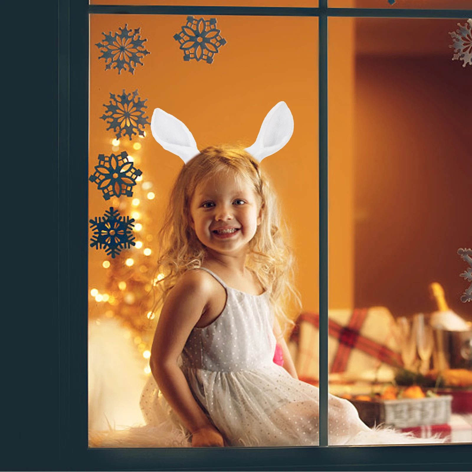 

2Pairs Deer Ear Hair Hoops DIY Props Imitation Decorative Headdress for Carnival Xmas Festival Costume Accessories