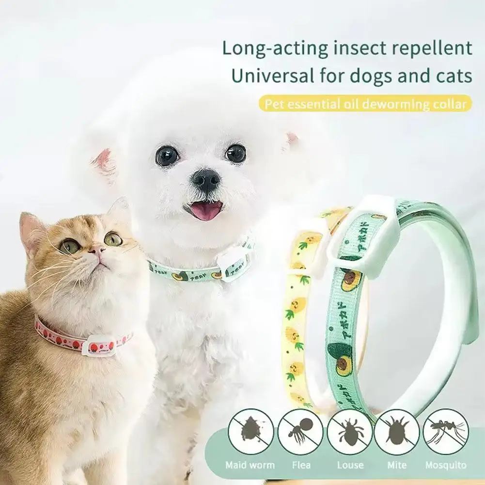 Anti-flea And Anti-tick Collar For Cats And Dogs Contains Natural Plant Essential Oils To Effectively Protect For 6-8 Month Z7E3