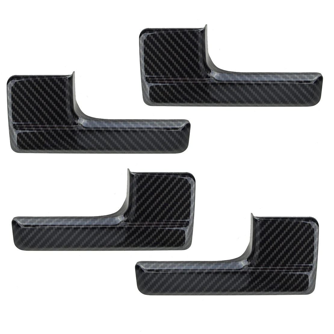 

4pcs/Set Black Carbon Fiber Style ABS Car Interior Door Handle Cover Trim Decor Fit for Ford F150 2014 2013 2012 2011 2010 2009