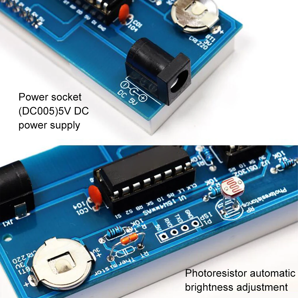 Customize Projects With 4-digit LED Digital Clock DIY Electronic Kit Allowing Users To Customize Red