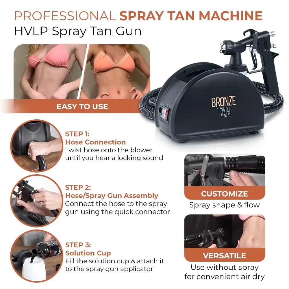 Spray Tan Machine - Hvlp Spray Tan Gun With Sleek Design - Professional Spray Tanning Machine For Salon And Mobile Spray Tan