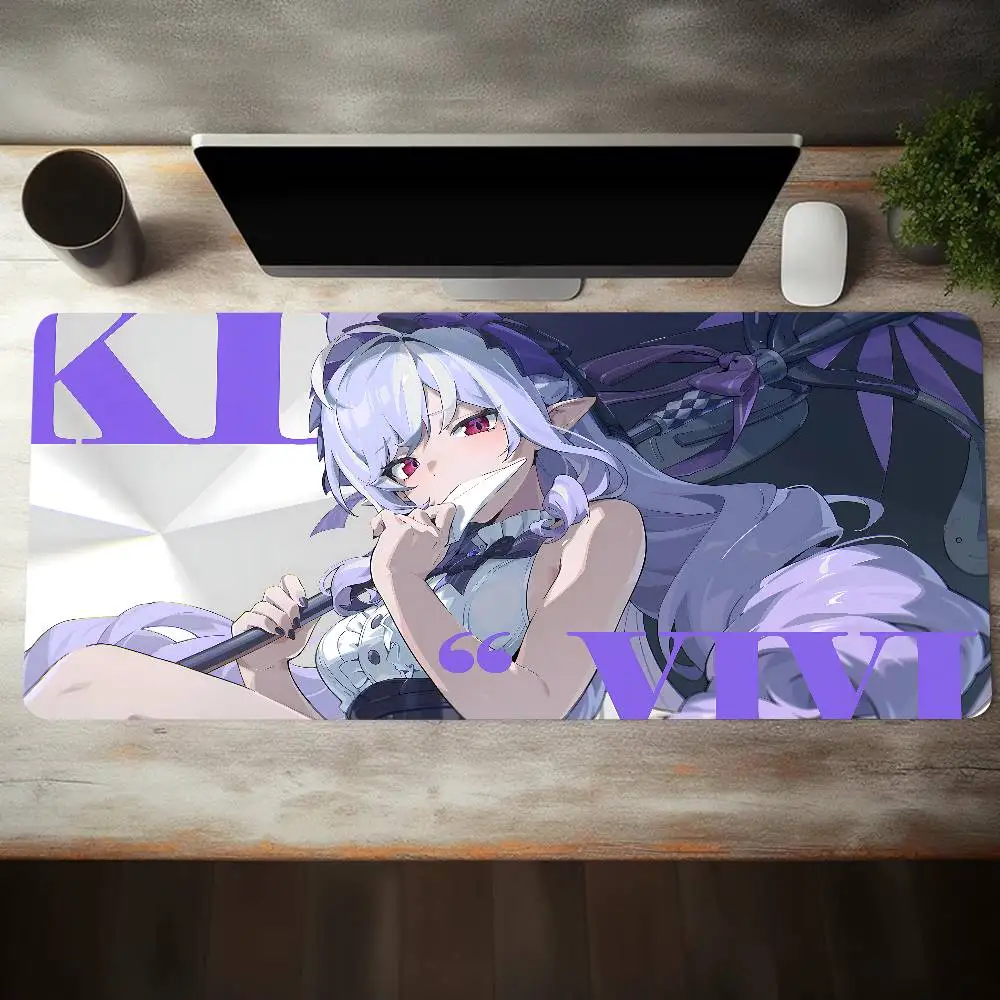 Anime Game Zenless Zone Zero Vivian Banshee Mouse Pad Large Gaming Keyboard Mat LockEdge Rubber Computer Office Accessories