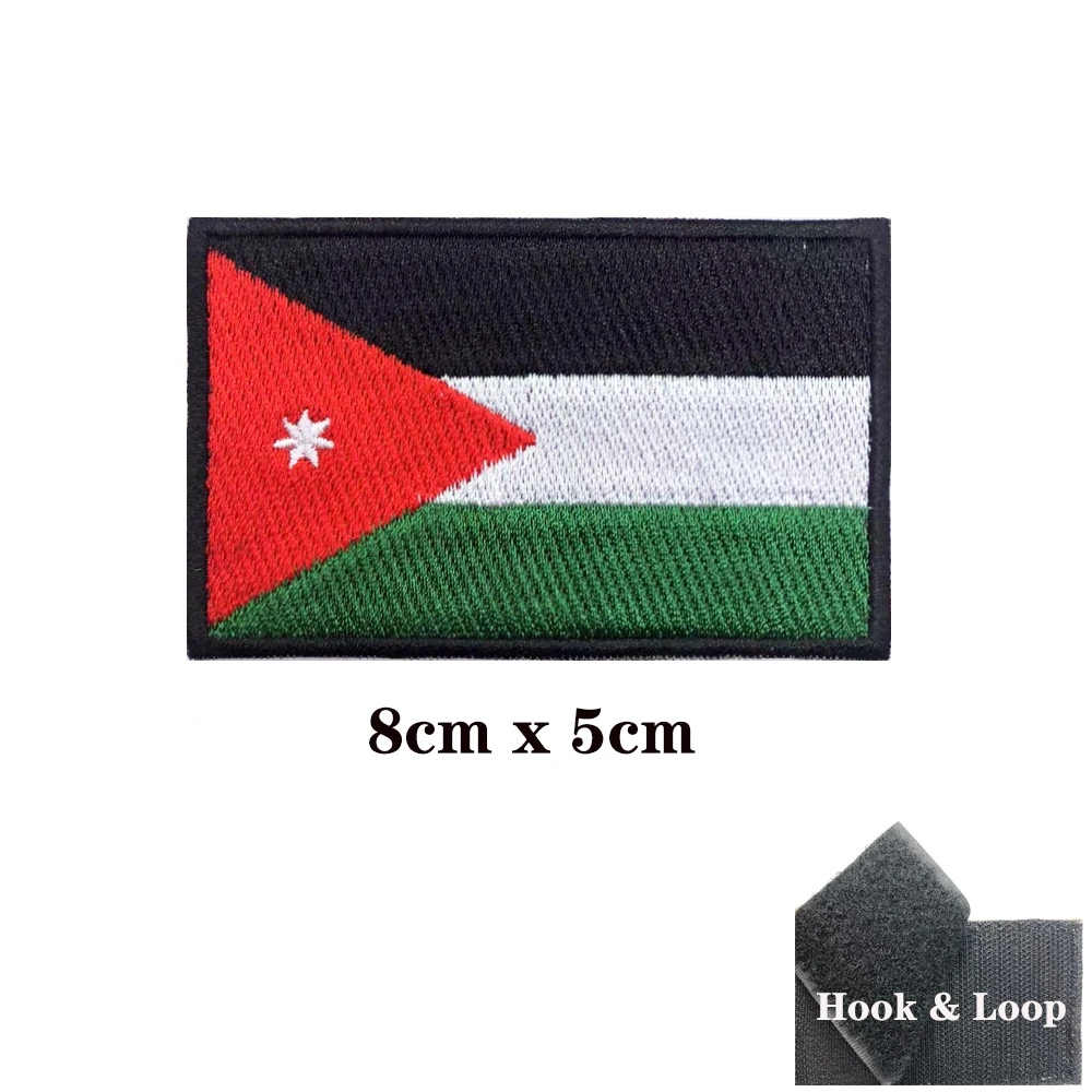 Jordan flag Patches Armband Embroidered Patch Hook & Loop Iron On Embroidery  Badge Military Stripe