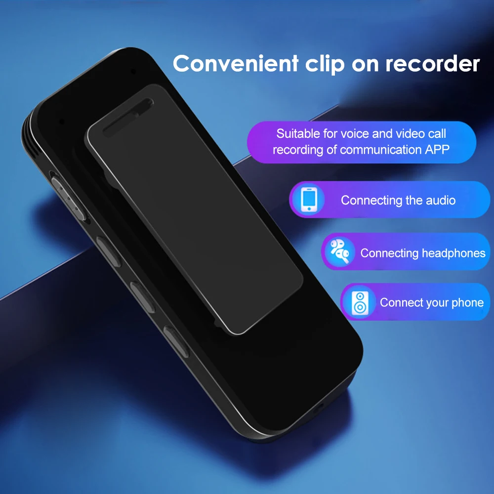 Intelligent HD Noise Reduction MP3 Audio Recorder With Bluetooth Mobile Phone Call Recording Voice Activation Recording Password