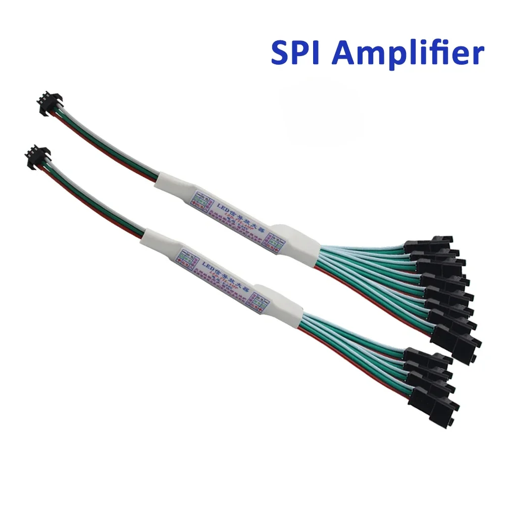 5-24V SPI Singal Amplifier 3Pin for Running Water LED Strip Light WS2811 WS2812B SK6812 Addressable RGBIC Horse Race Lamp Tape