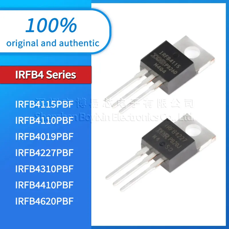 

2Pcs IRFB4115PBF IRFB4110PBF IRFB4019PBF IRFB4227PBF IRFB4310PBF IRFB4410PBF IRFB4620PBF field effect transistor (MOSFET) TO-220