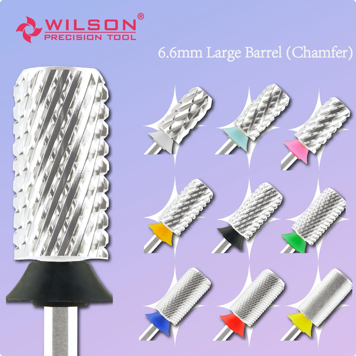 WILSON 6.6mm Grote Vat Afschuining Nail Boren gereedschap nagels accessoire Manicure Tool-Hot Koop wilson nagel boren