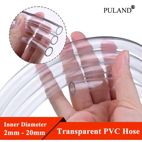 Mangueiras de PVC de Diâmetro 2mm ~ 25mm, Tubo Plástico Transparente para Irrigação de Jardim, Tubulação para Bomba de Drenagem e Aquário