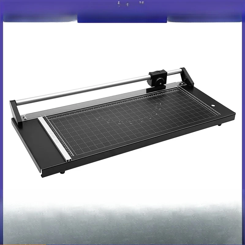 

24 inch Rolling Paper Trimmer Paper Cutter with Carbon Steel Blade Hand Push Cutting Machine for Photo Film A2 Guillotine