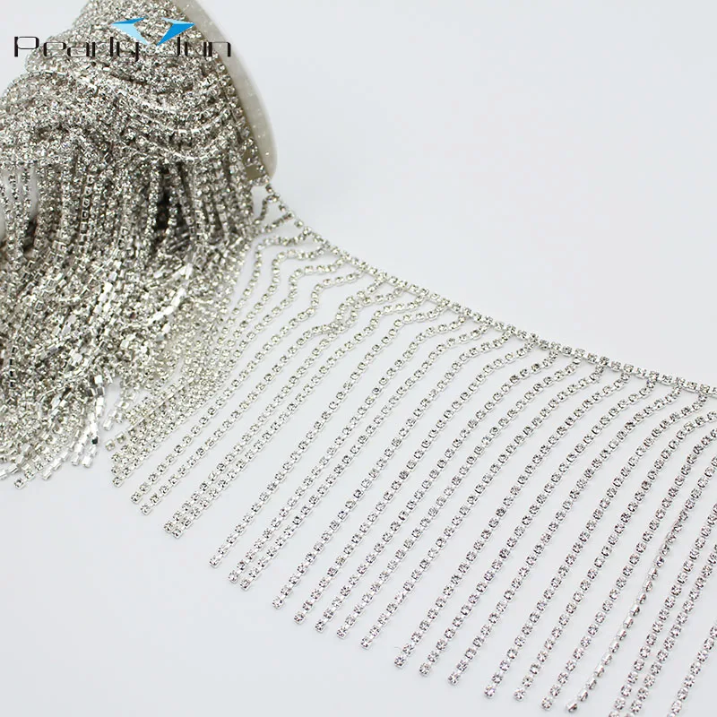 1/5 Yards 12cm Luxury Diamond Tassel Chain Trim All-match Coat Bag Dress Skirt Shoes Hat Webbing DIY Sewing Accessories ML049-2