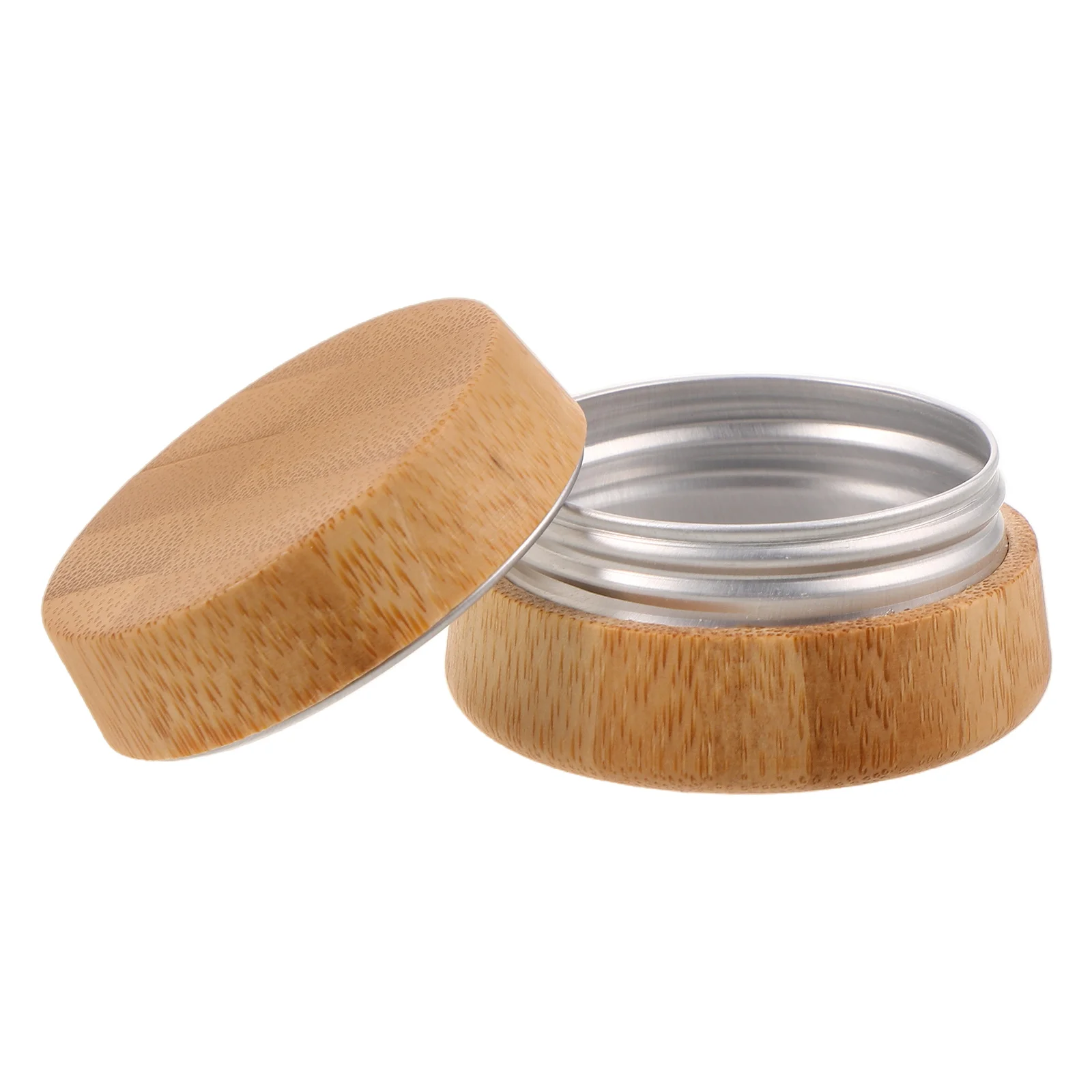 

Refillable Bamboo Jars Screw Cap Ancient Style Mini Travel Cream Lotion Lip Balm Solid Perfume Containers Sample