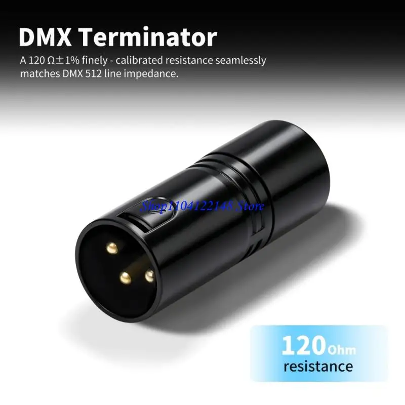 P9FA 2 Pack Professional 120 Ohm Termination Plug For DMX512 And 3Pin Applications