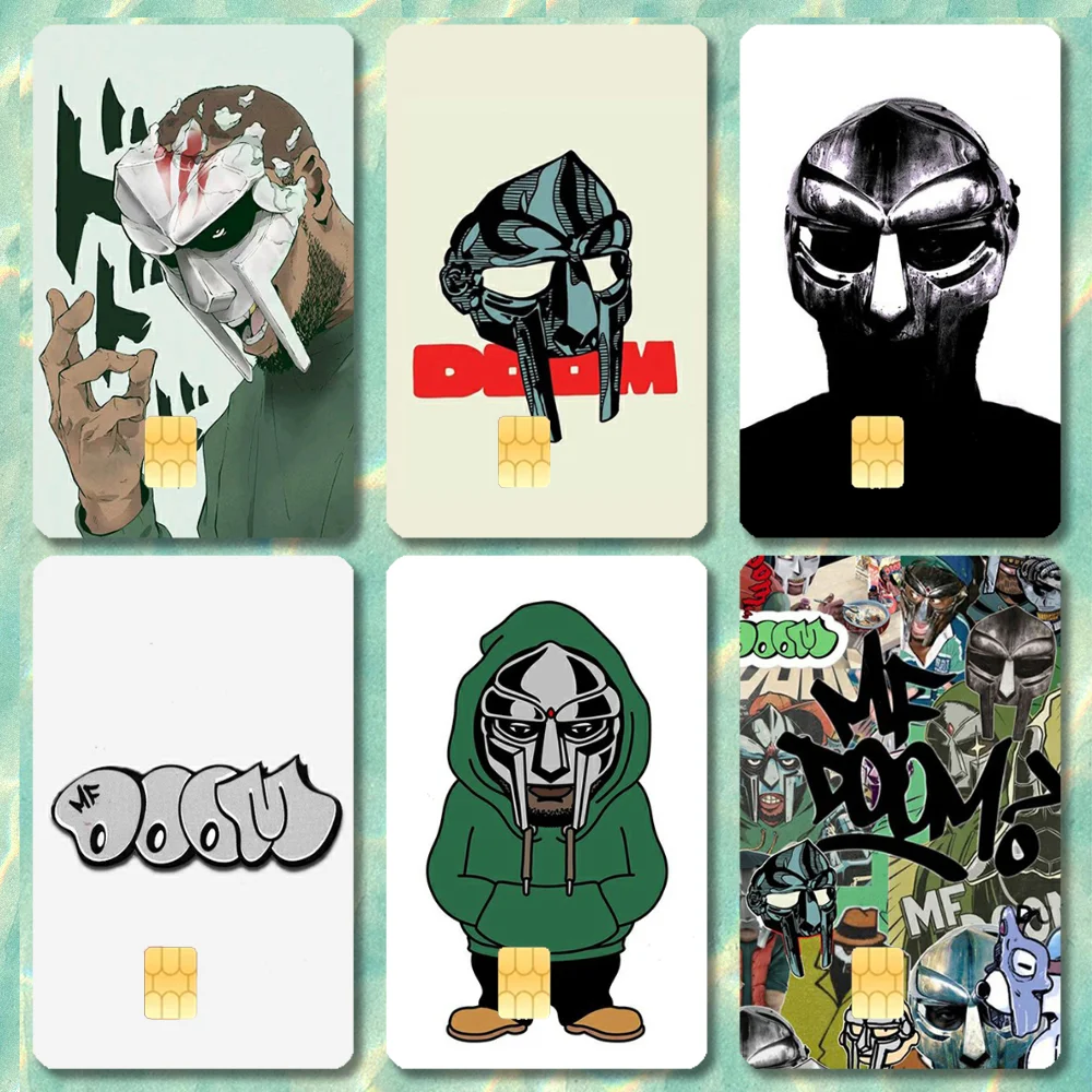 Rapper MF DOOM Stickers Cartoon Credit Card Visa Debit Bank Charge Card Bus Metro Waterproof Sticker Decal Decoration